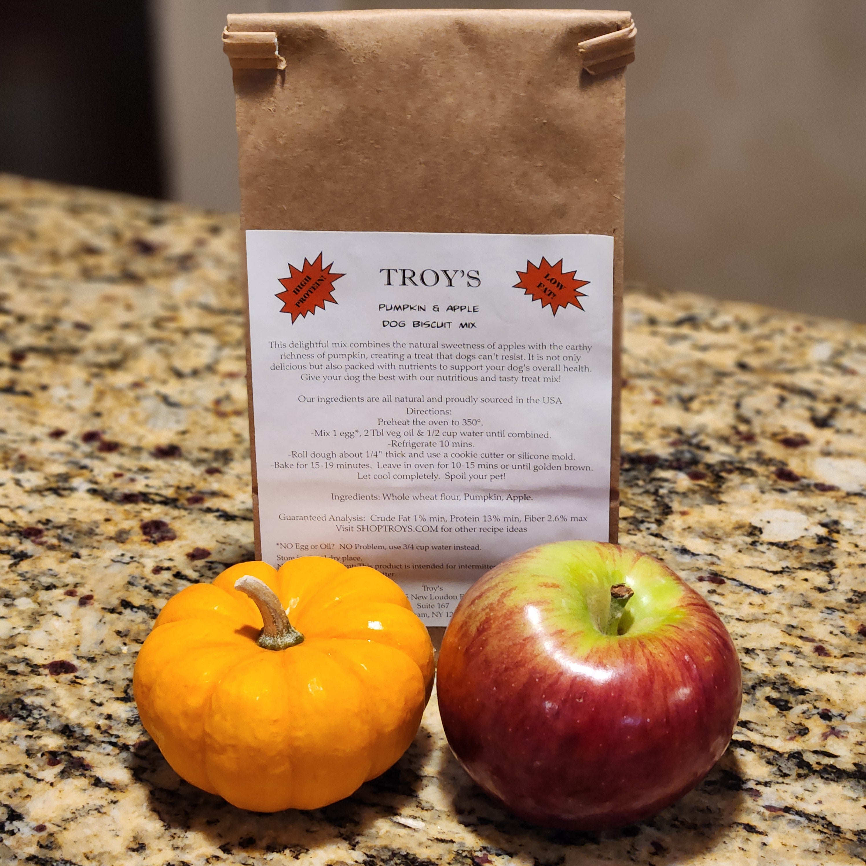 Bake-at-Home Dog Biscuit Mix – Pumpkin & Apple Butter Cookies for Dogs