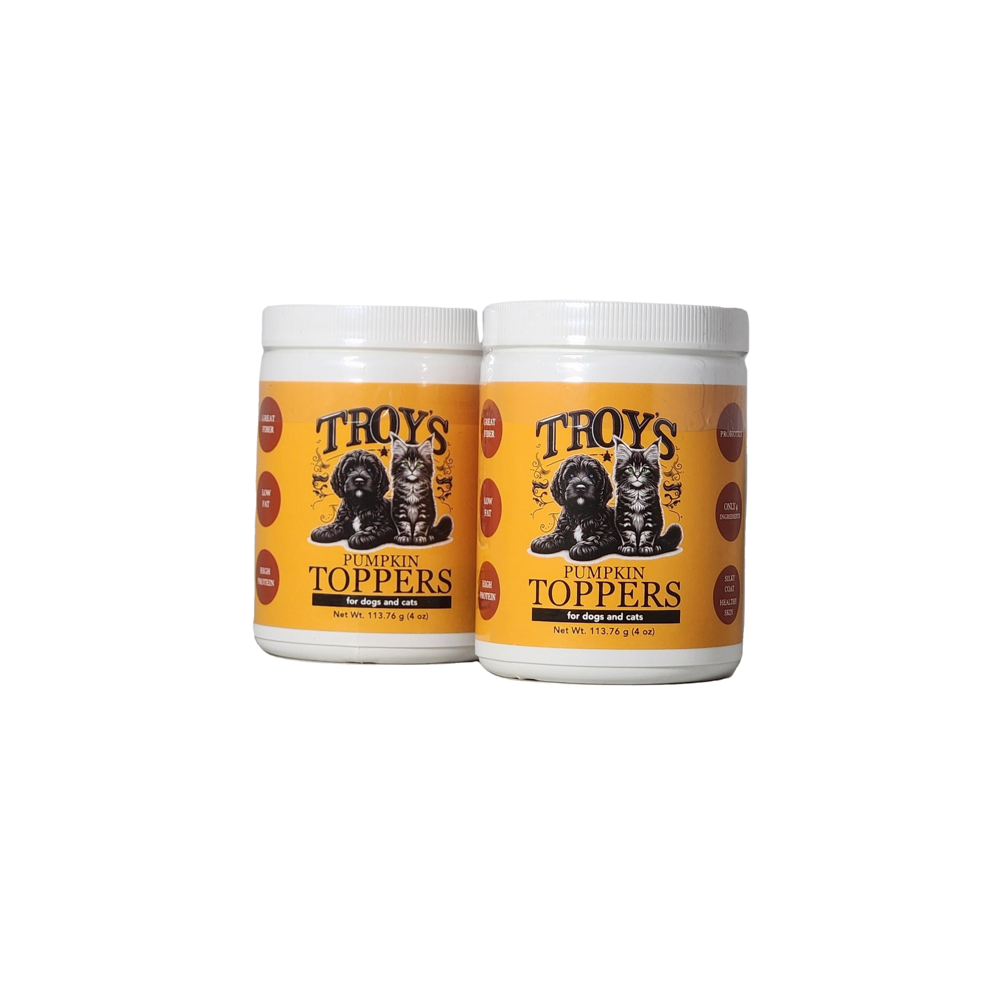 Grain-Free Pumpkin Probiotic Topper – Supports Gut Health in Cats & Dogs- Bundle of 2 save 20%